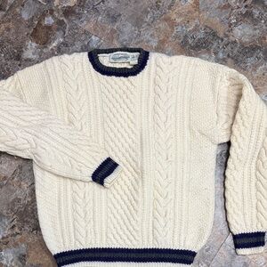 Classic Cream Cable Knit Sweater